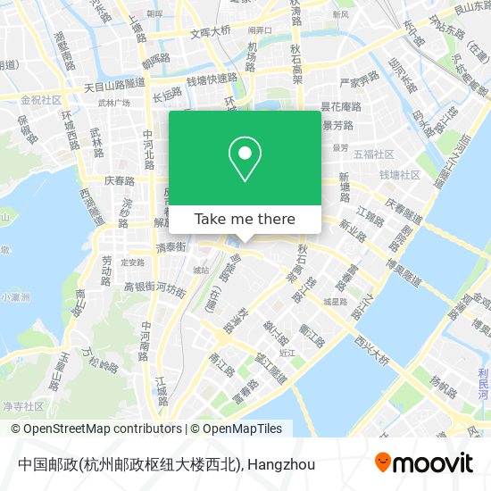 中国邮政(杭州邮政枢纽大楼西北) map