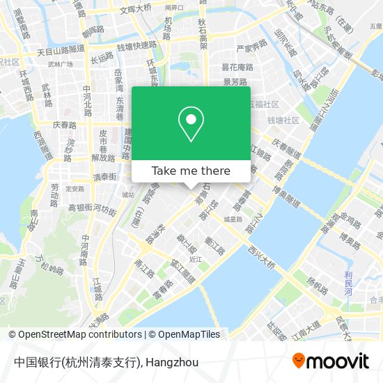 中国银行(杭州清泰支行) map