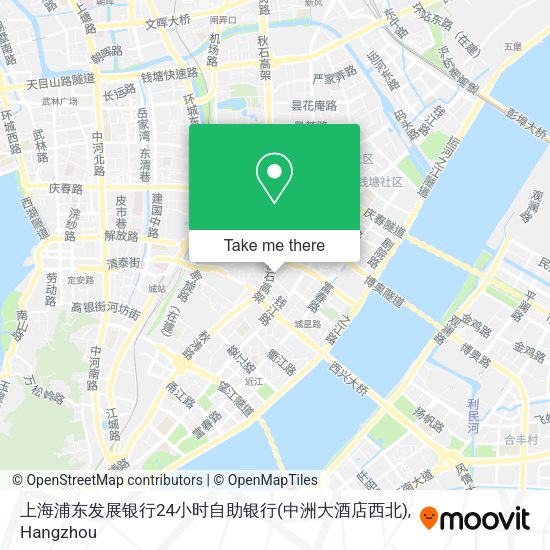 上海浦东发展银行24小时自助银行(中洲大酒店西北) map