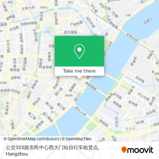 公交325路市民中心西大门站自行车租赁点 map