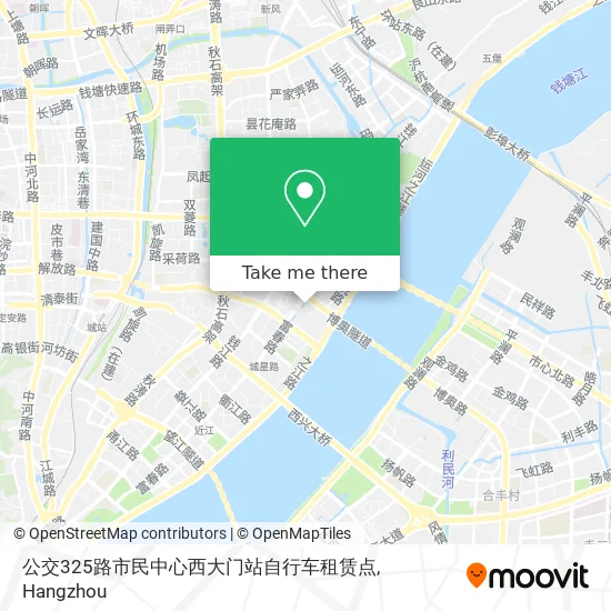 公交325路市民中心西大门站自行车租赁点 map