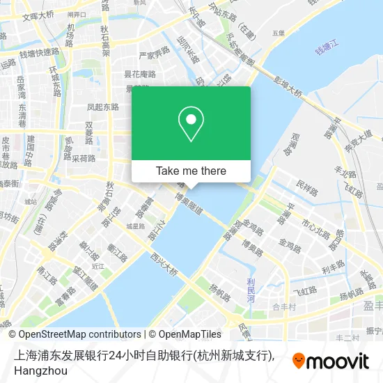 上海浦东发展银行24小时自助银行(杭州新城支行) map