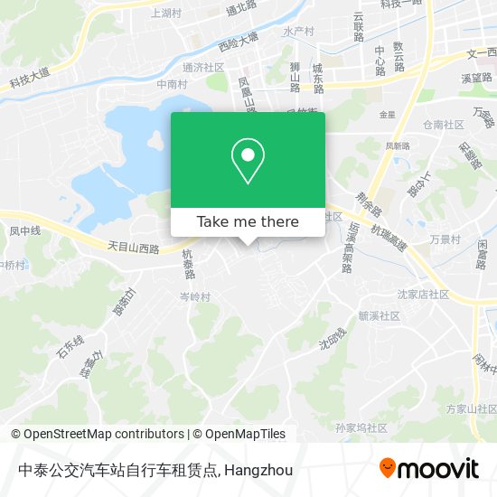 中泰公交汽车站自行车租赁点 map