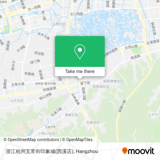 浙江杭州五常街印象城(西溪店) map