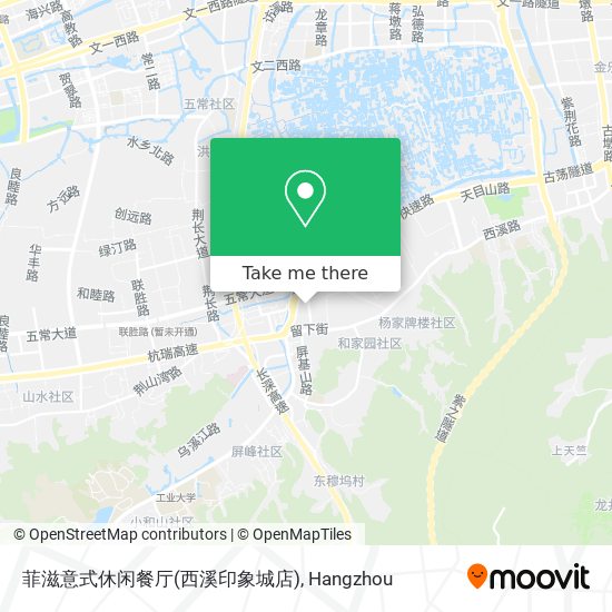 菲滋意式休闲餐厅(西溪印象城店) map