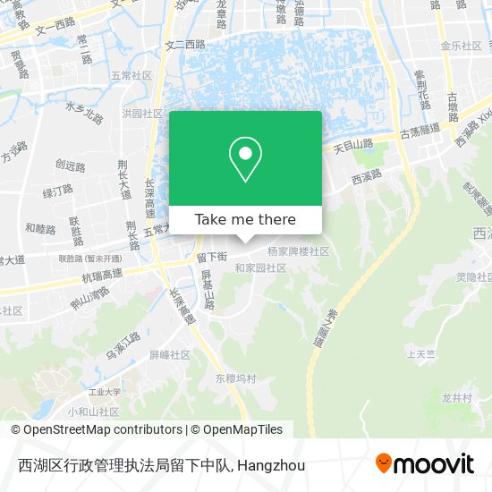 西湖区行政管理执法局留下中队 map