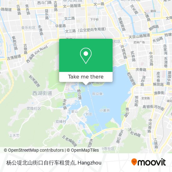 杨公堤北山街口自行车租赁点 map