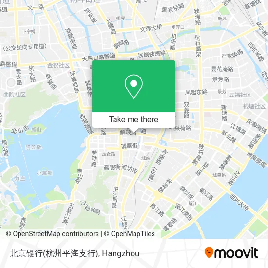 北京银行(杭州平海支行) map