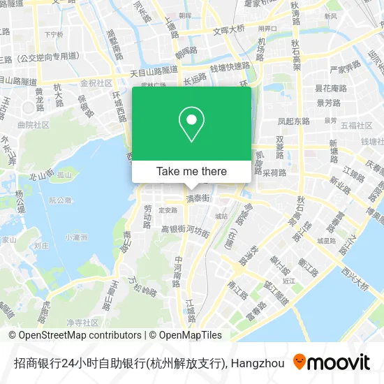 招商银行24小时自助银行(杭州解放支行) map