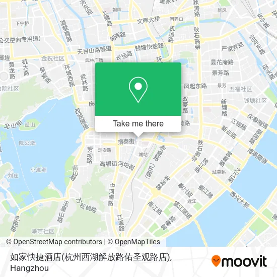 如家快捷酒店(杭州西湖解放路佑圣观路店) map