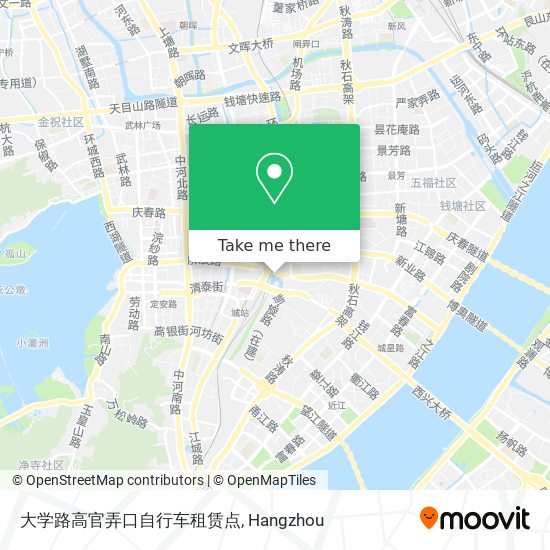 大学路高官弄口自行车租赁点 map