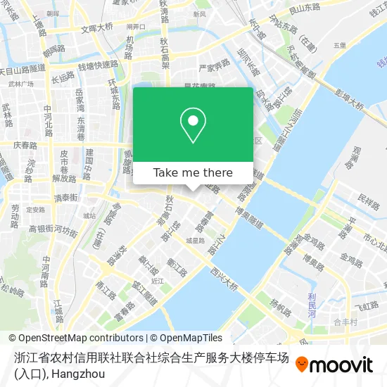 浙江省农村信用联社联合社综合生产服务大楼停车场(入口) map