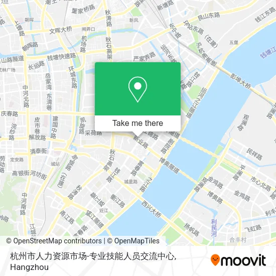 杭州市人力资源市场-专业技能人员交流中心 map