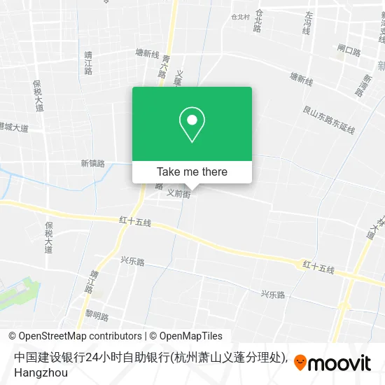 中国建设银行24小时自助银行(杭州萧山义蓬分理处) map