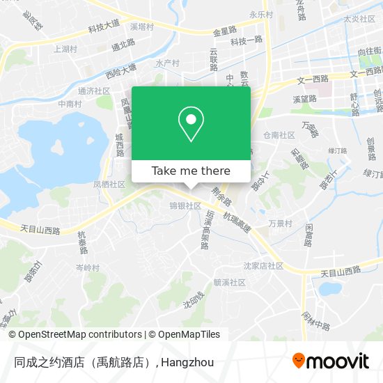 同成之约酒店（禹航路店） map