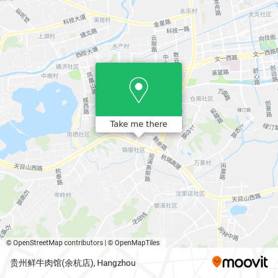 贵州鲜牛肉馆(余杭店) map