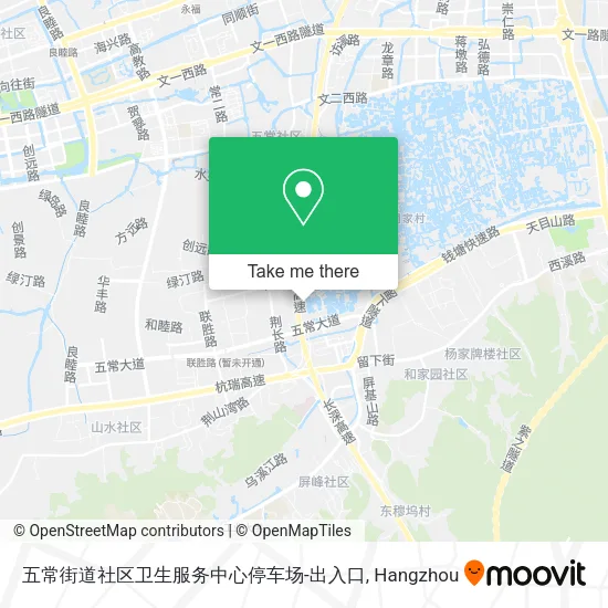 五常街道社区卫生服务中心停车场-出入口 map