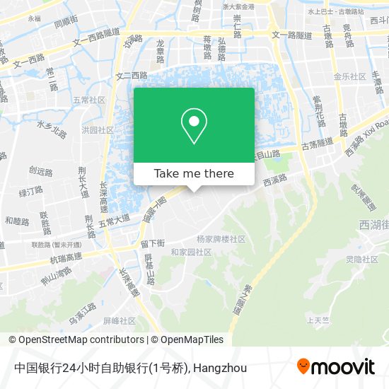 中国银行24小时自助银行(1号桥) map