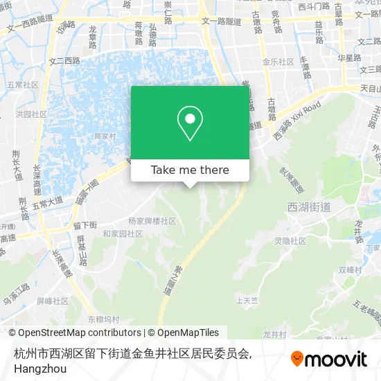 杭州市西湖区留下街道金鱼井社区居民委员会 map