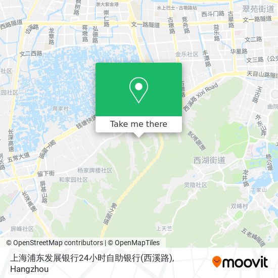 上海浦东发展银行24小时自助银行(西溪路) map