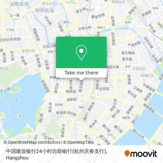 中国建设银行24小时自助银行(杭州庆春支行) map