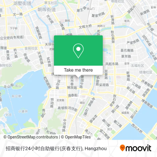 招商银行24小时自助银行(庆春支行) map