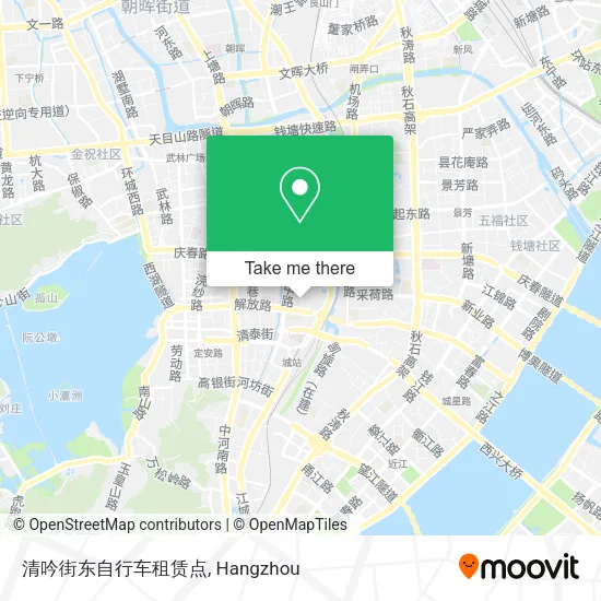 清吟街东自行车租赁点 map