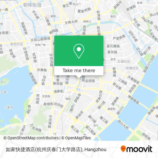 如家快捷酒店(杭州庆春门大学路店) map