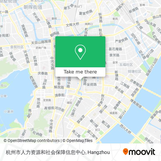 杭州市人力资源和社会保障信息中心 map