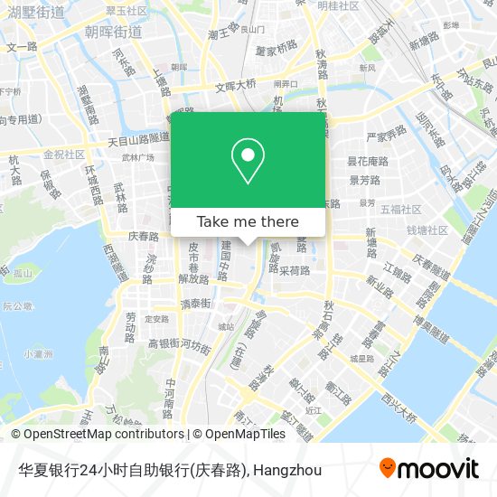 华夏银行24小时自助银行(庆春路) map