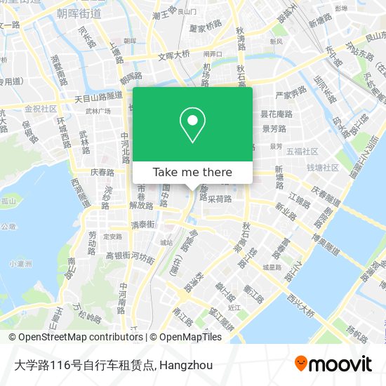 大学路116号自行车租赁点 map