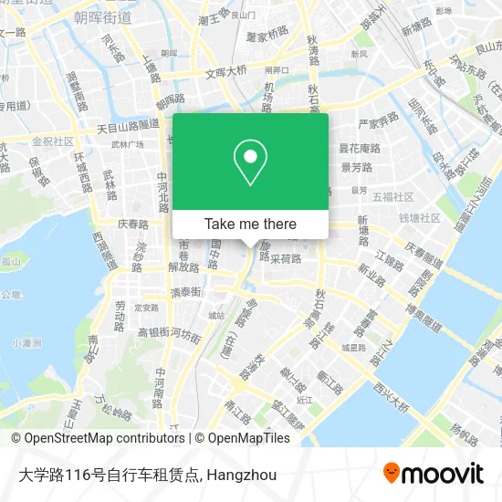 大学路116号自行车租赁点 map