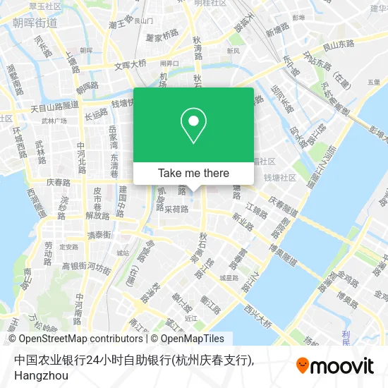 中国农业银行24小时自助银行(杭州庆春支行) map