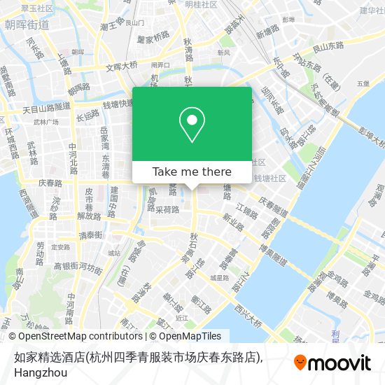 如家精选酒店(杭州四季青服装市场庆春东路店) map