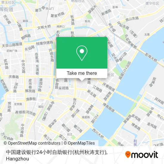 中国建设银行24小时自助银行(杭州秋涛支行) map