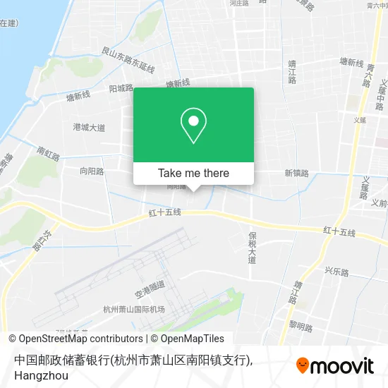 中国邮政储蓄银行(杭州市萧山区南阳镇支行) map