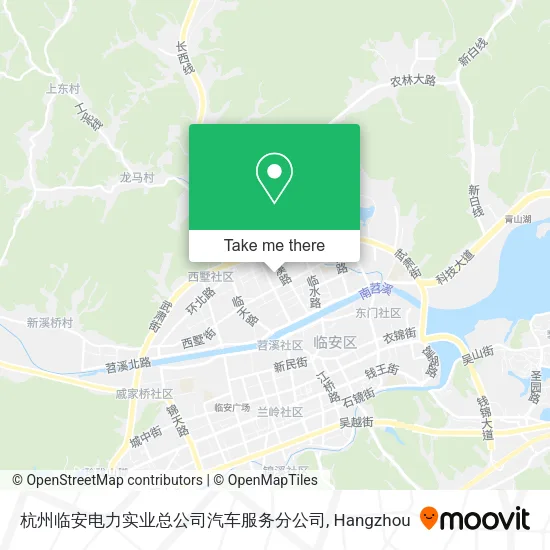 杭州临安电力实业总公司汽车服务分公司 map
