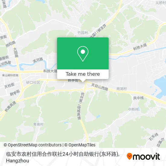 临安市农村信用合作联社24小时自助银行(东环路) map