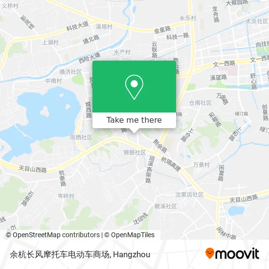 余杭长风摩托车电动车商场 map