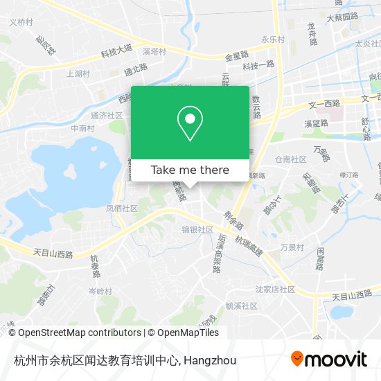 杭州市余杭区闻达教育培训中心 map