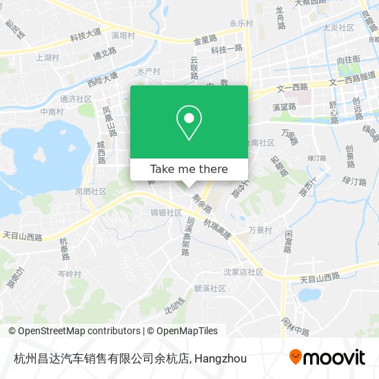 杭州昌达汽车销售有限公司余杭店 map