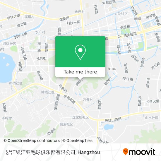浙江银江羽毛球俱乐部有限公司 map