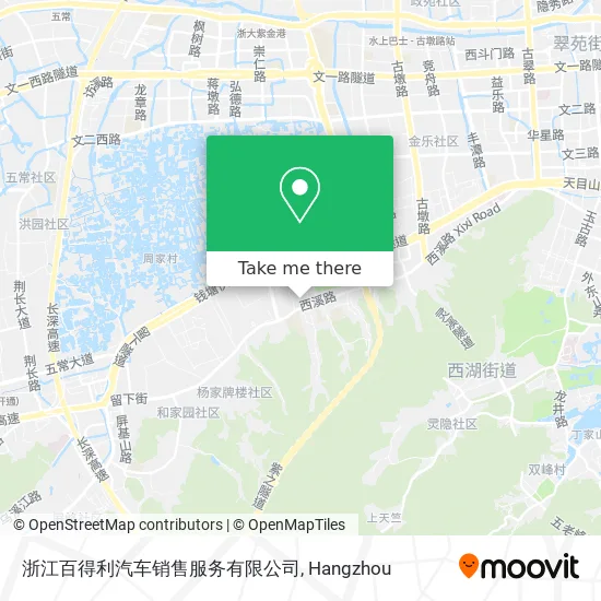 浙江百得利汽车销售服务有限公司 map