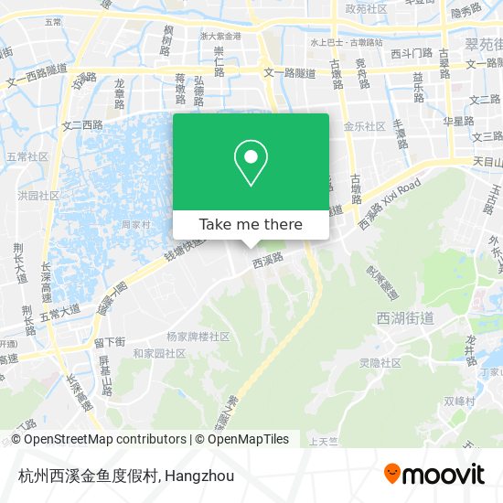 杭州西溪金鱼度假村 map