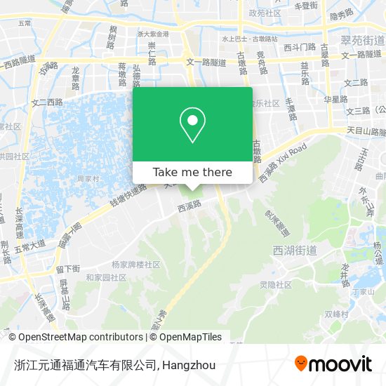 浙江元通福通汽车有限公司 map