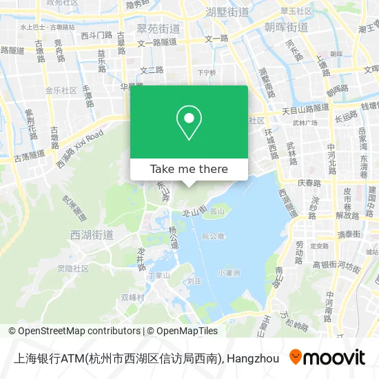 上海银行ATM(杭州市西湖区信访局西南) map