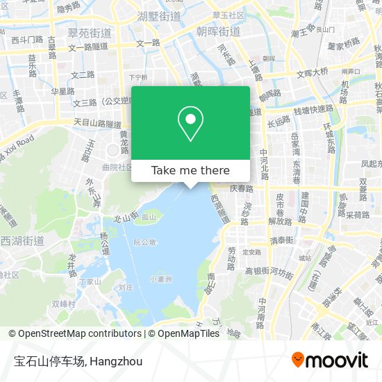 宝石山停车场 map