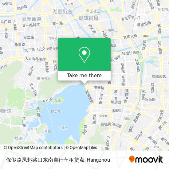 保俶路凤起路口东南自行车租赁点 map