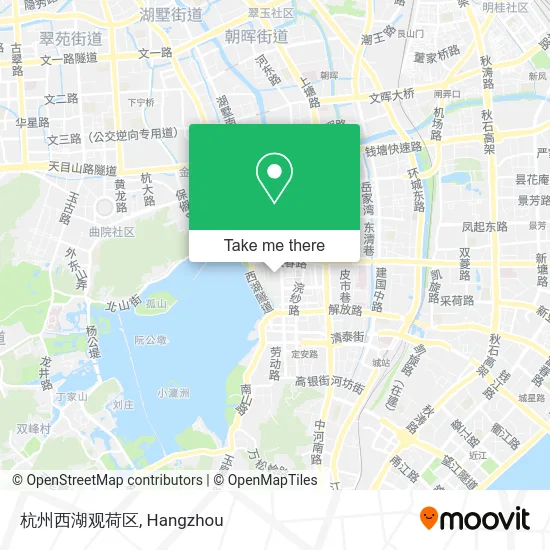 杭州西湖观荷区 map