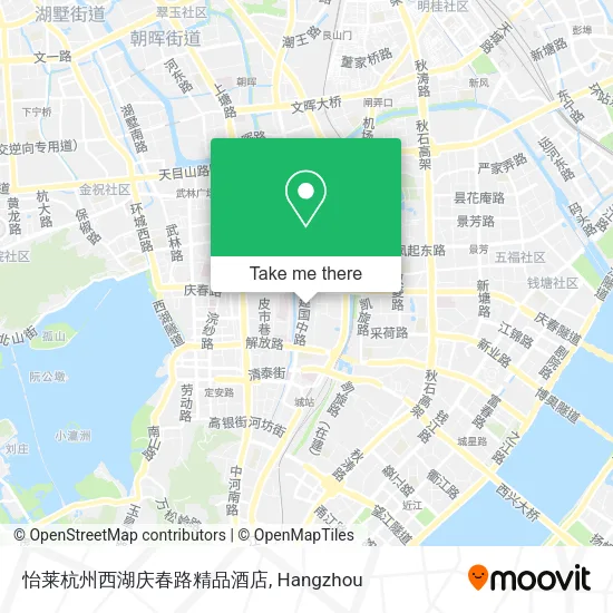 怡莱杭州西湖庆春路精品酒店 map